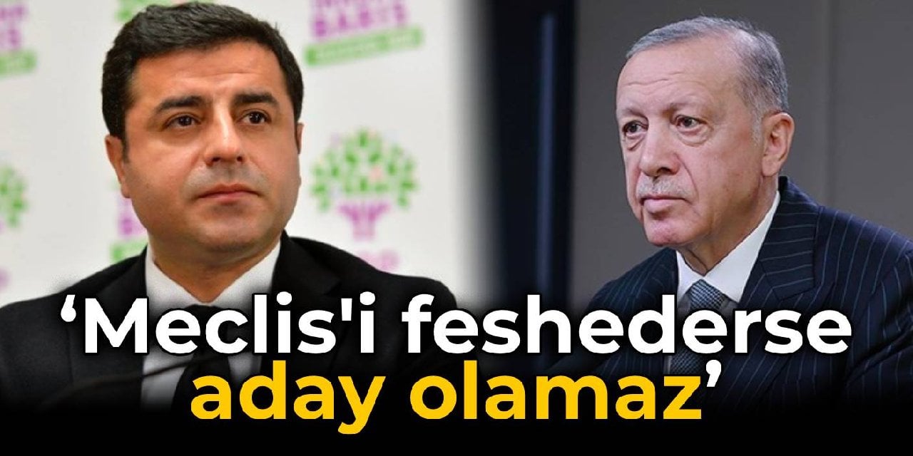 Demirtaş'tan Erdoğan'a: Meclis'i feshederse aday olamaz