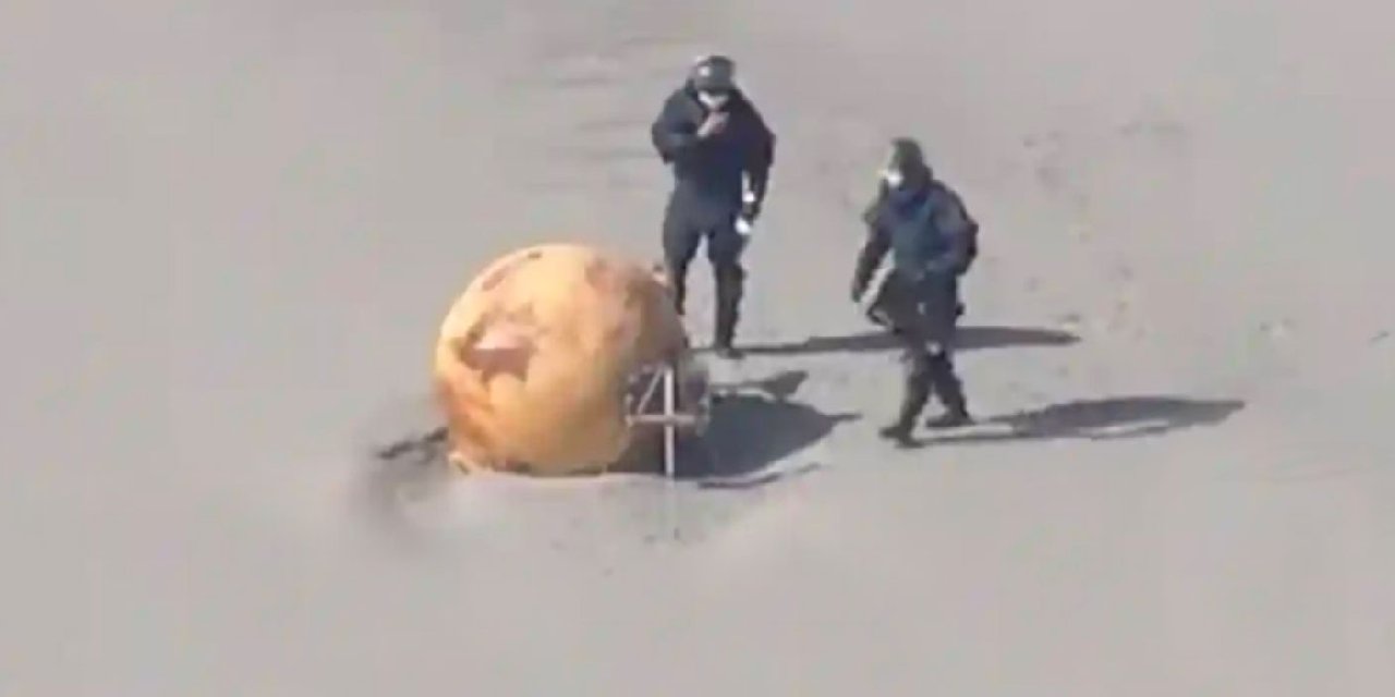 Bir aydır sahilde yatıyormuş... "UFO mu, casus balonu mu yoksa ejder topu mu?"