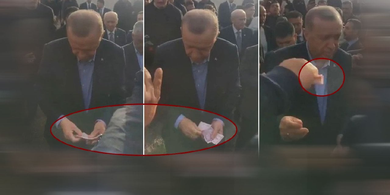Erdoğan, yine çocuklara para dağıttı!