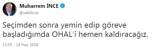 İnce’den Erdoğan’a: Şimdi kaldır elini tutan mı var?