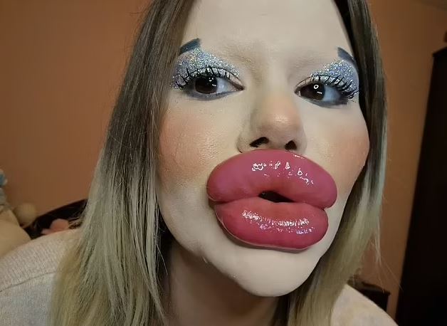 Dudakları patladı patlayacak ama Andrea kararlı!