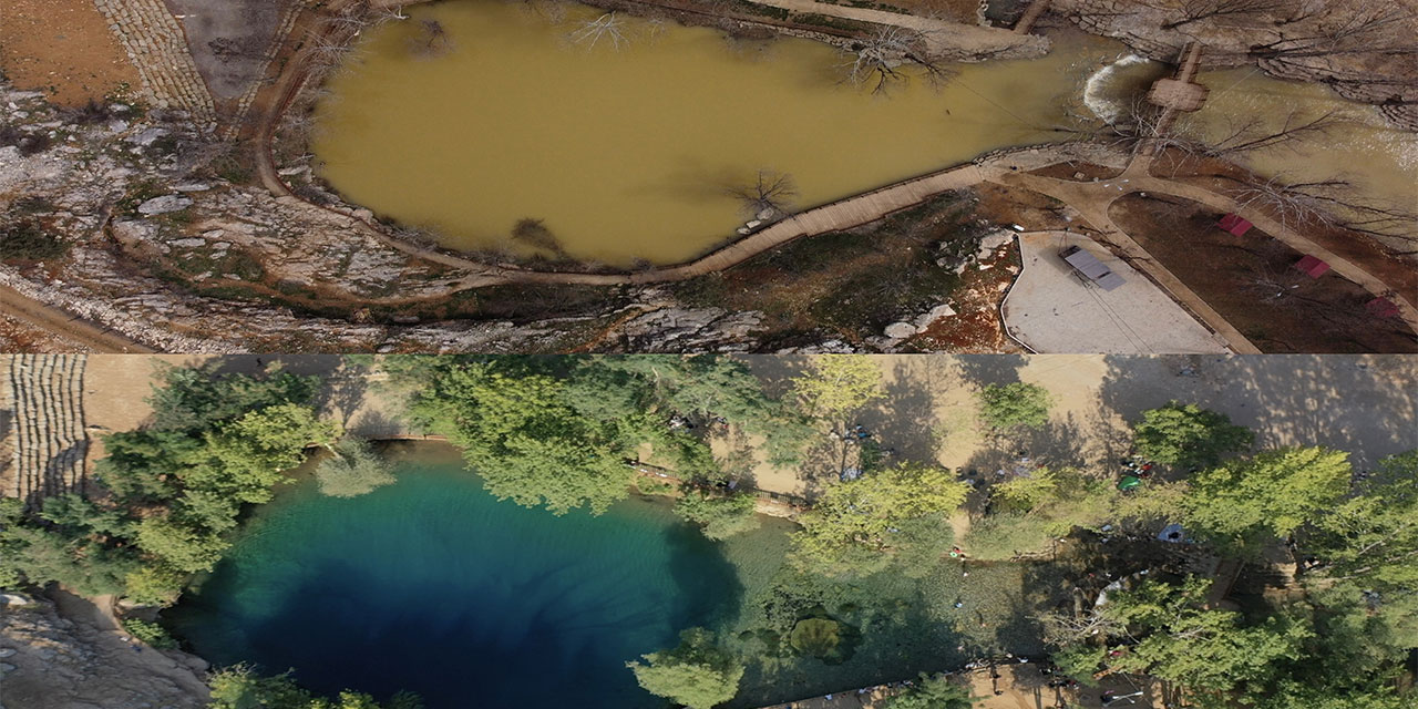 Depremlerin ardından gölün rengi değişti... Eski haline tekrar döner mi?