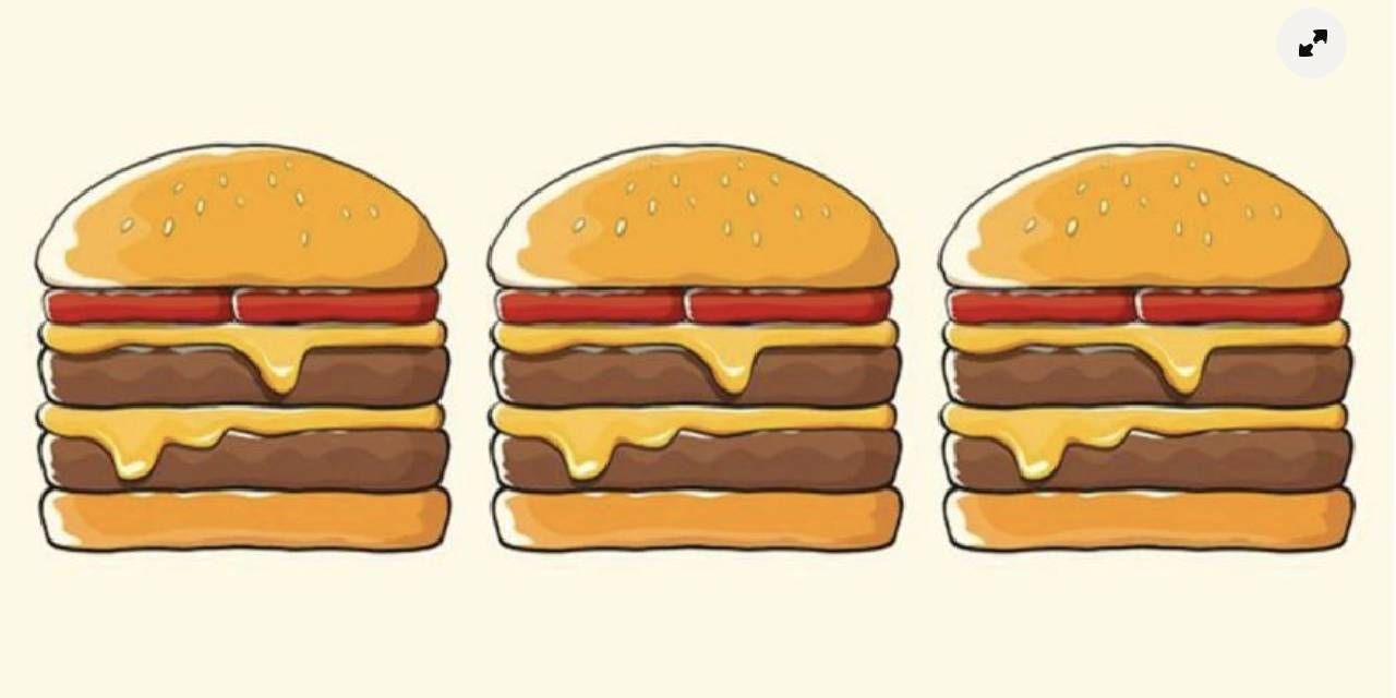 Hamburger testiyle zeka seviyenizi ölçün! Farklı olan hamburgeri 7 saniyede bulanlar üstün zekalı!