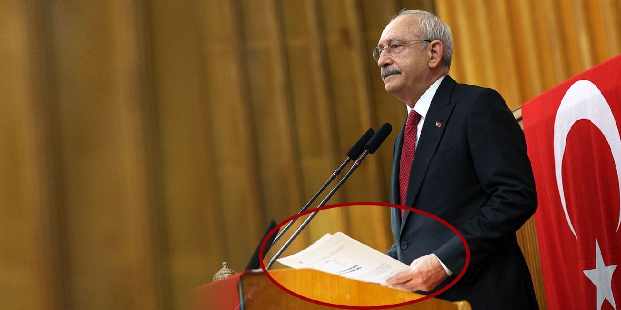 Kılıçdaroğlu'nun konuşma kağıtları gündemde: Sosyal medyanın dikkatinden kaçmadı