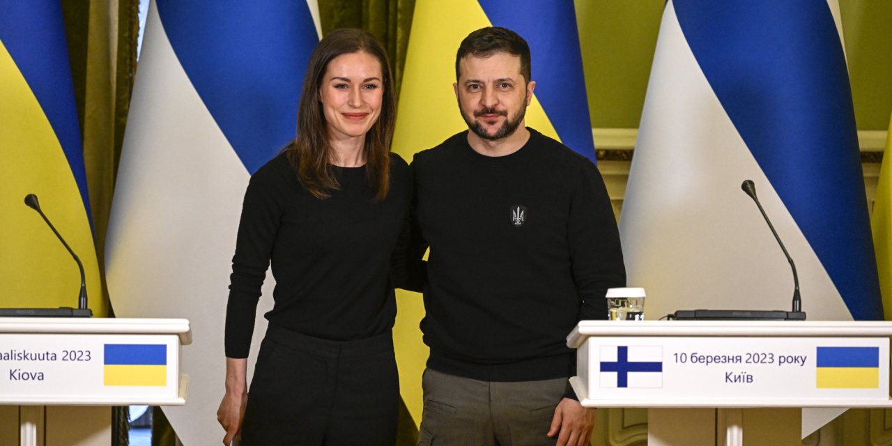 Finlandiya Başbakanı Sanna Marin, Kiev'de