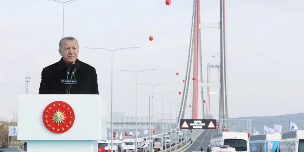 Çanakkale Köprüsü için yıllık 16 milyon araç garantisi verilmişti: Tayyip Erdoğan 2 milyon araçla övündü