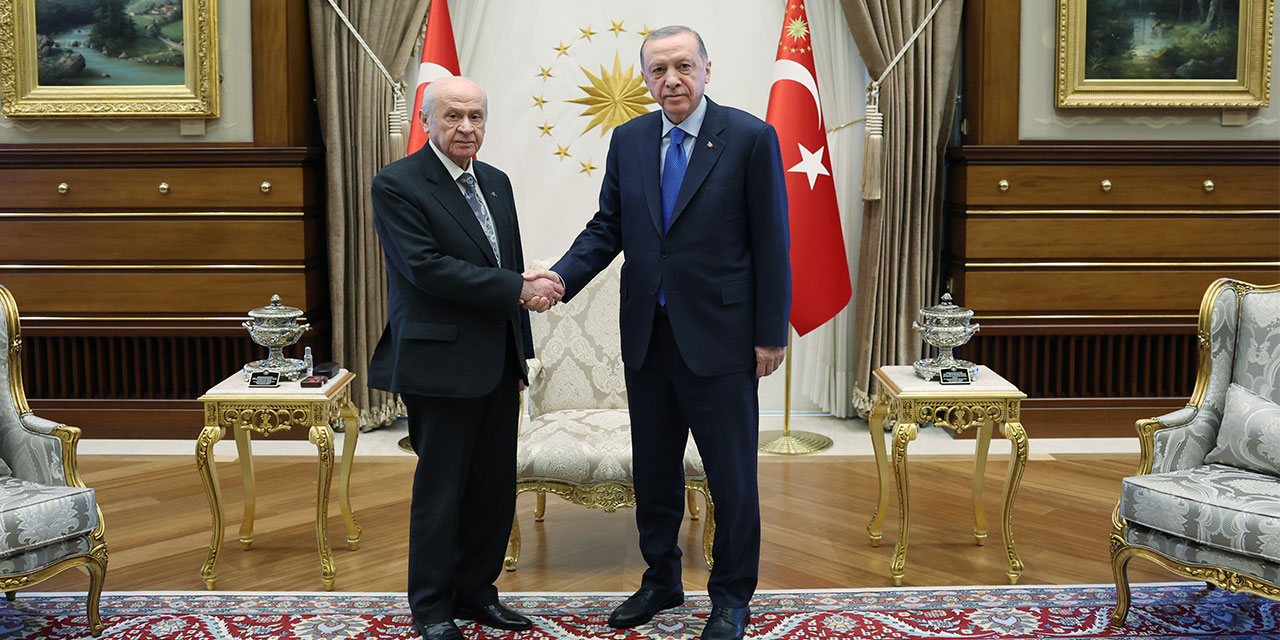 Erdoğan, Saray'da Bahçeli ile görüştü