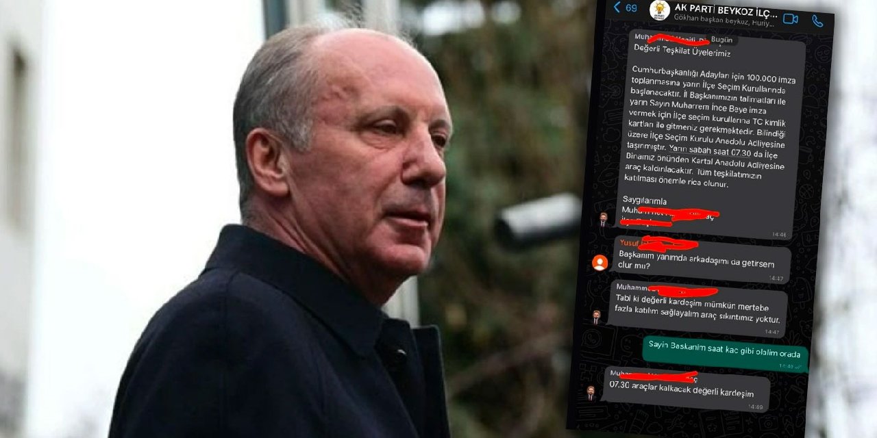 AKP'den İnce seferberliği: İlçe teşkilatı Muharrem İnce için imza topluyor