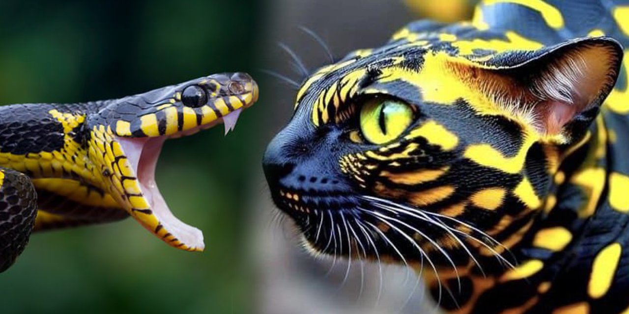 Dünya viral olan "yılan kedi"yi konuşuyor