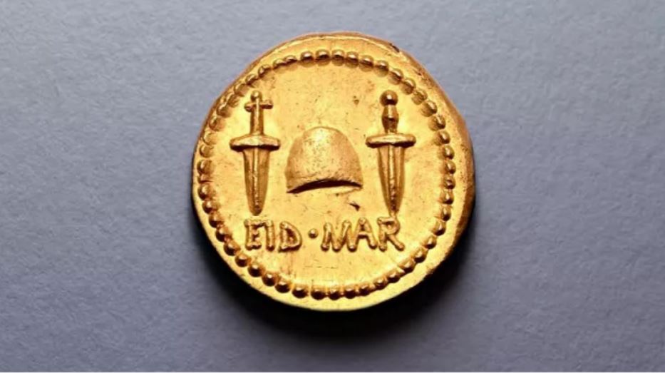 Sen de mi Brütüs sikkesi! Brütüs, Sezar'ı öldürdükten sonra bir de para bastırmış