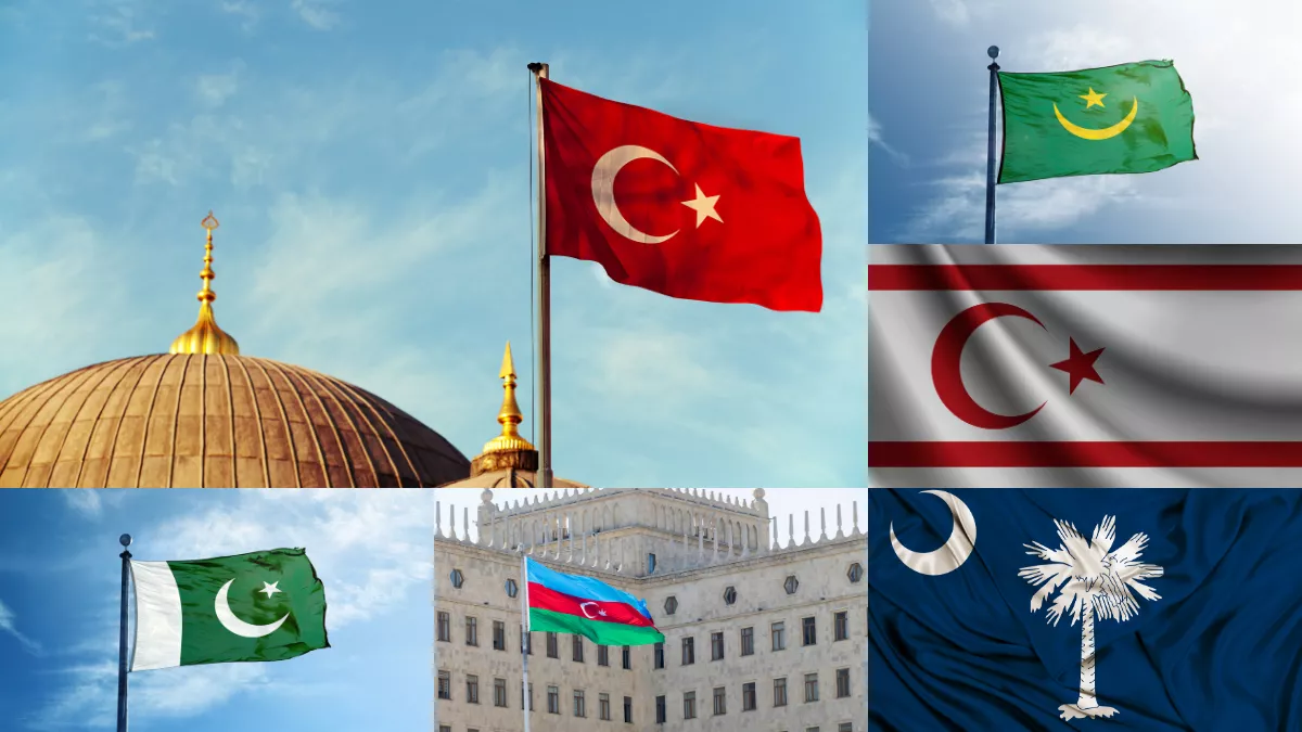 Bayraklardaki hilaller niye birbirinden farklı? Niye her ülke farklı yöne bakan hilal kullanıyor?