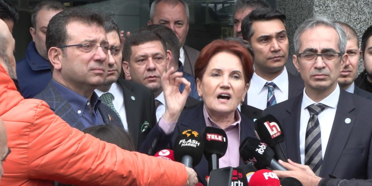 Meral Akşener kurşunlanan İYİ Parti İstanbul İl Başkanlığı önünde konuştu!  Erdoğan'a zehir zemberek sözler!