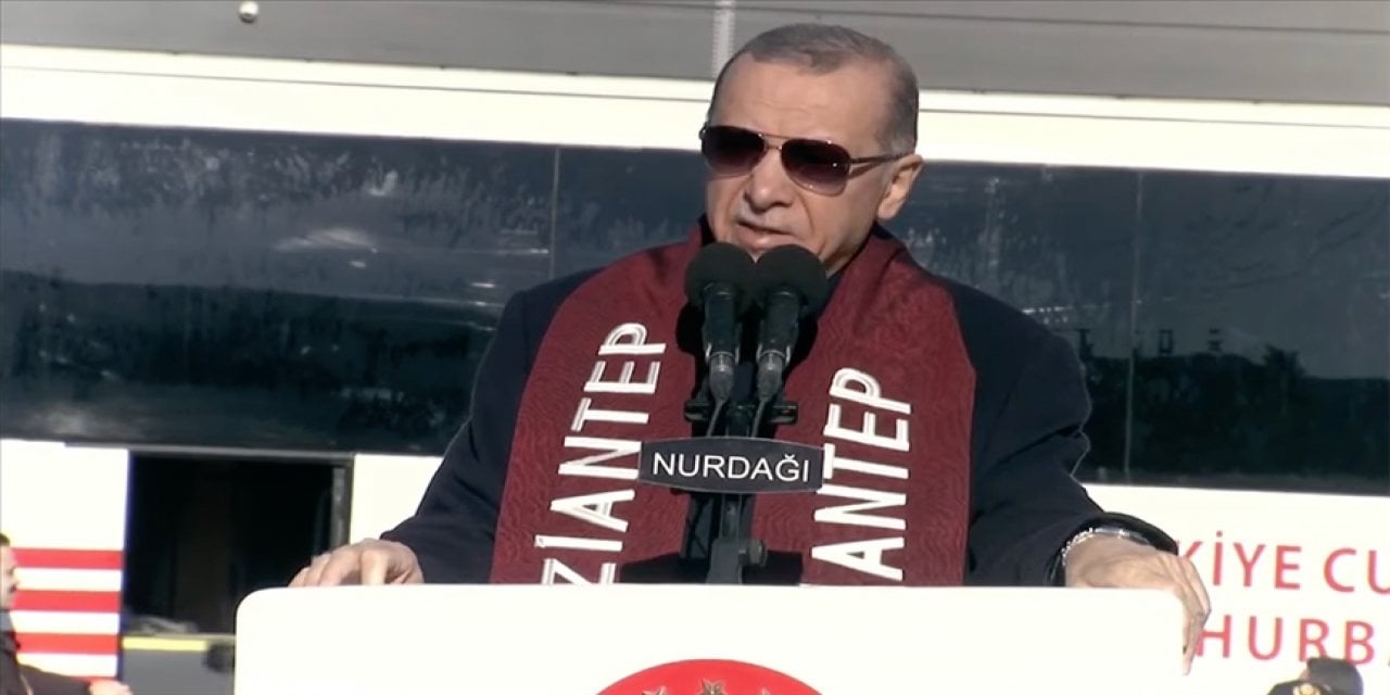 Erdoğan temel atma törenini 'mitinge' çevirdi: Muhalefeti hedef aldı...  İYİ Parti'ye saldırıyı görmezden geldi