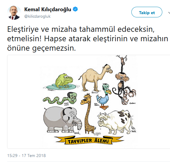 Kılıçdaroğlu’nun karikatür paylaşımı için soruşturma