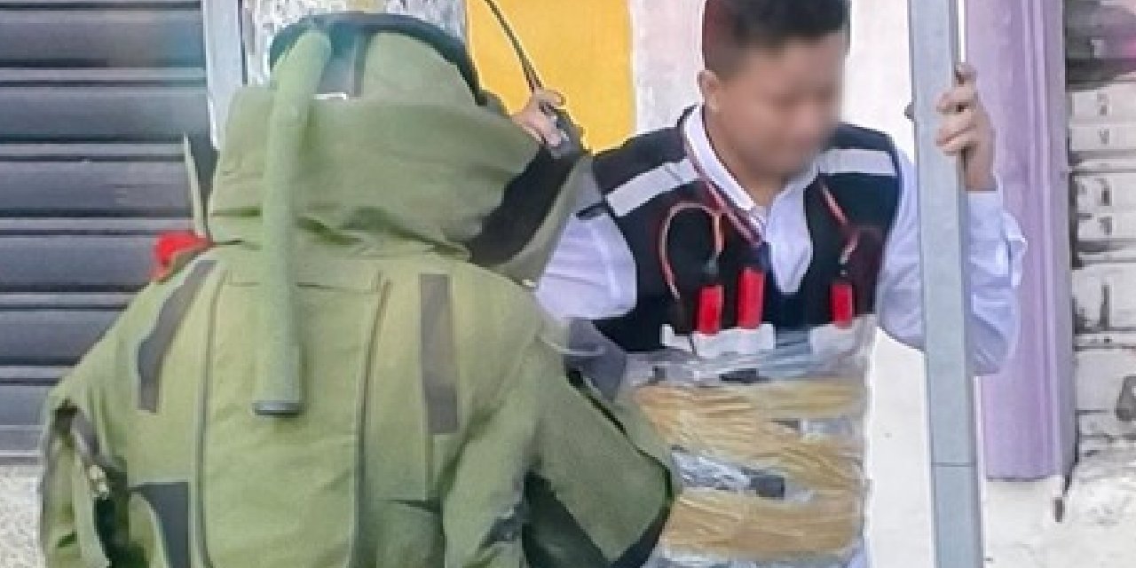 Dehşet anları! Üzerine bağlı dinamitle sokağa bırakıldı