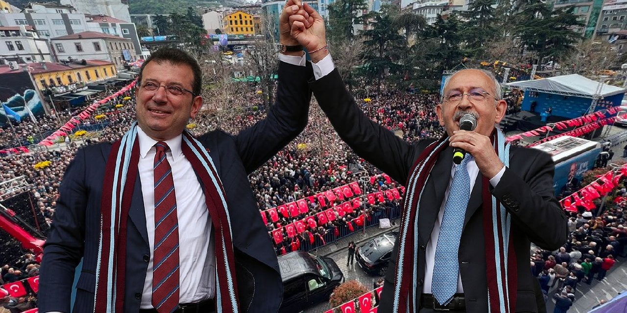 İmamoğlu ve Kılıçdaroğlu'na Trabzon'da yoğun ilgi: Çadırı engellediler fırtınaya sebep oldular