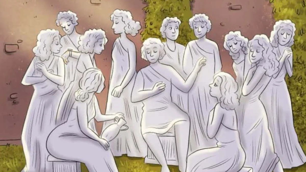 Heykellerin arasında gizli adamı 11 saniyede bulabilir misin? Yalnızca çok zeki insanlar görüyor