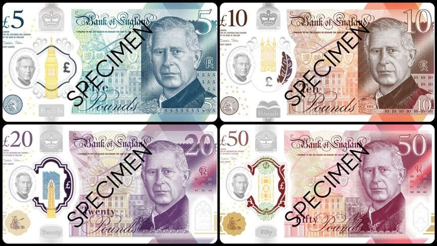 Kral Charles banknotları 2024'te dolaşıma girecek