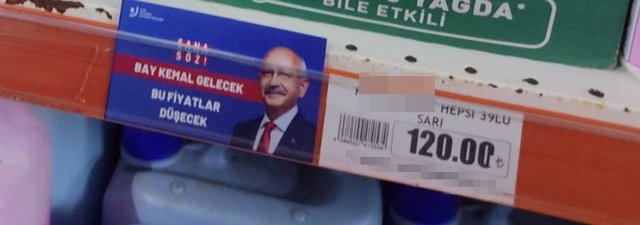 Market raflarında bu kez Kılıçdaroğlu etiketi