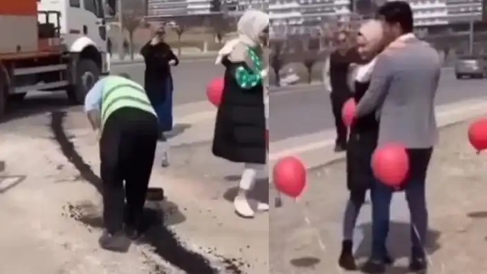 Evlilik teklifi sırasında yaşananlar sosyal medyada viral oldu