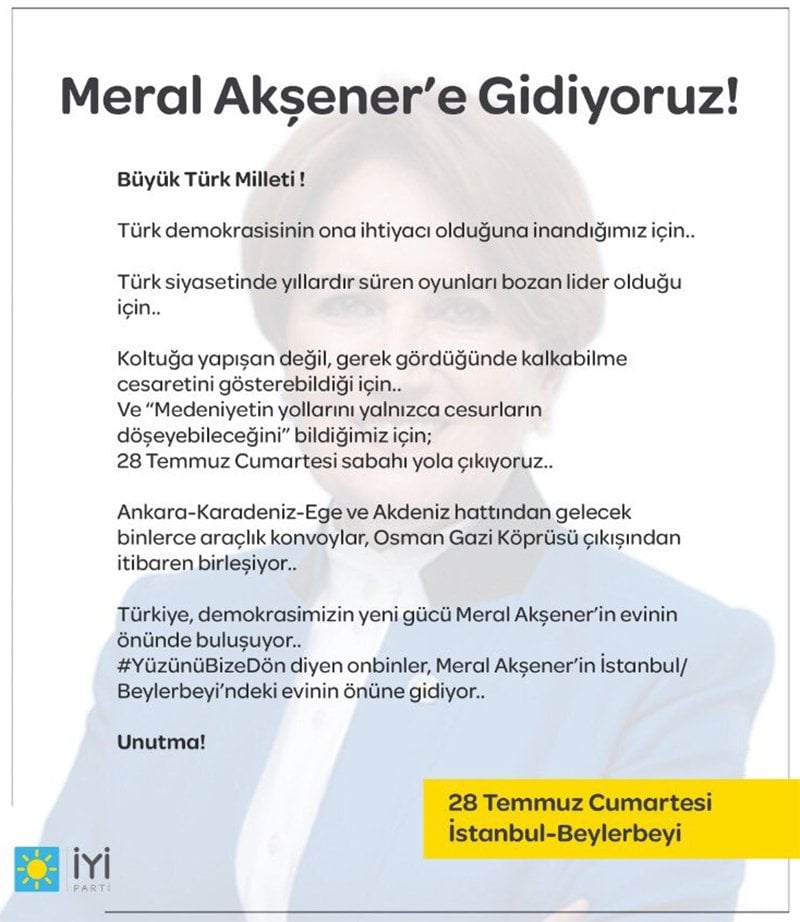 İYİ Parti Akşener’i ikna için yola çıkıyor