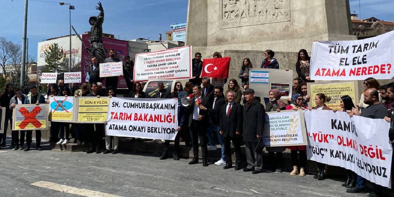 Ziraat mühendisleri ve veteriner hekimlerden Ankara'da eylem