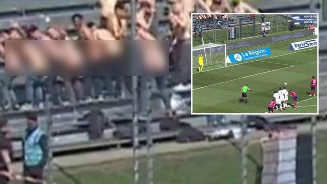 Maçta akıl almaz olay! Rakip oyuncu penaltıyı kaçırsın diye taraftarlar pantolonlarını indirdi. Tribünler gözlerini kaphattı
