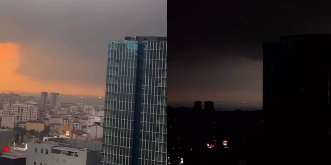Görenler kıyamet sandı!: İstanbul'da güneş batmadan gece çöktü!