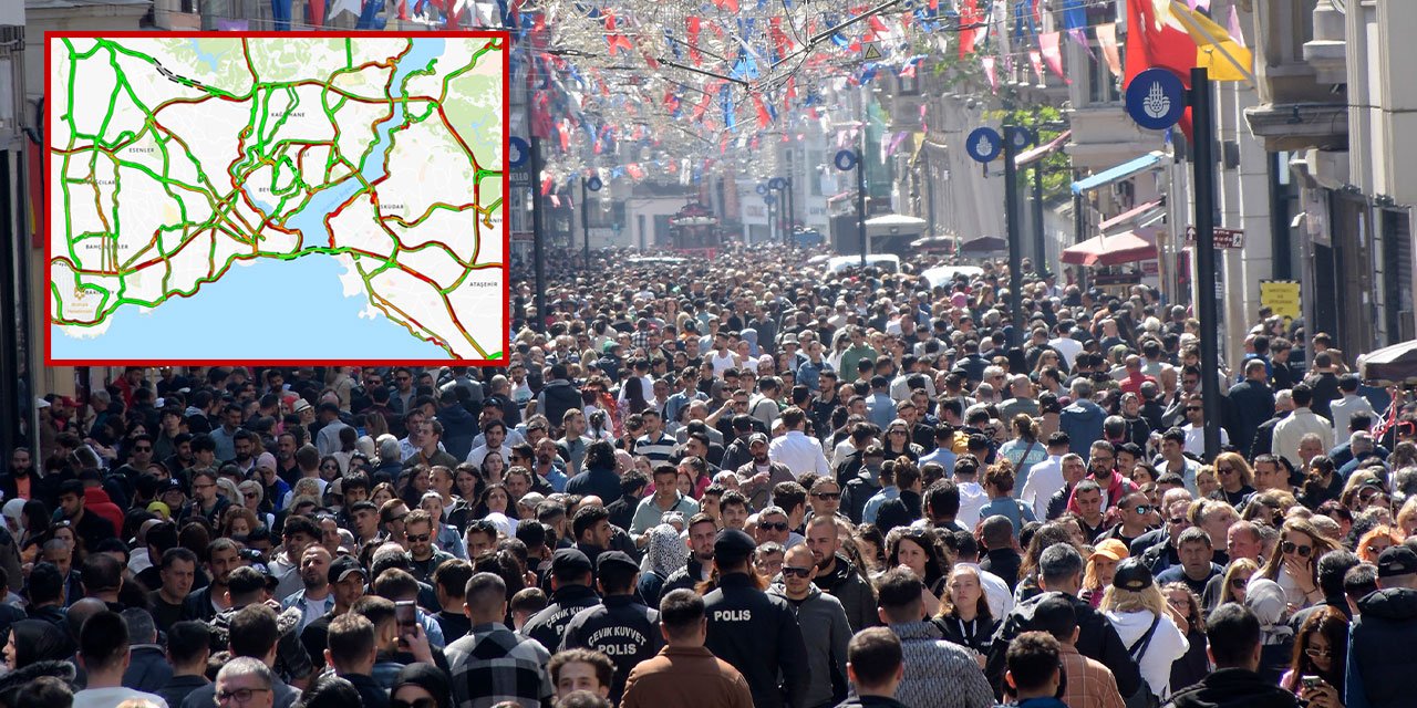 İstanbul'da Bayram Yoğunluğu: Trafik Durma Noktasında, Turistik Mekanlarda Adım Atacak Yer Kalmadı