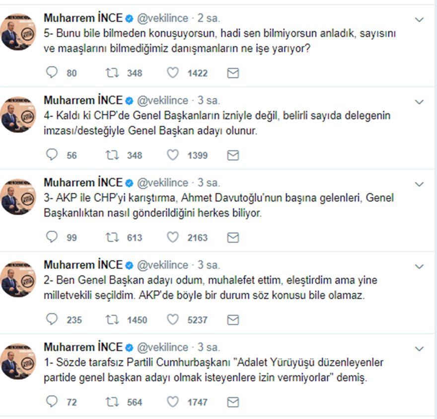 Muharrem İnce'den Erdoğan'a sert yanıt!