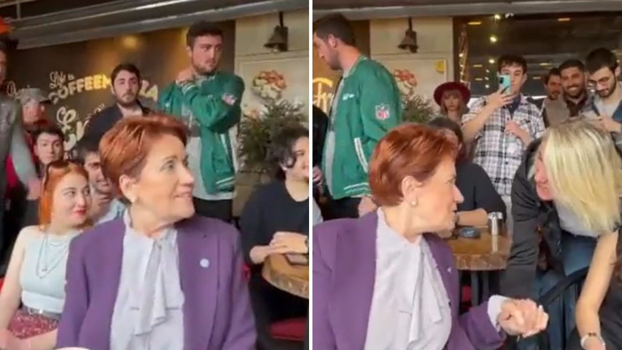Akşener'in öğrencisiyle karşılaştığı anlar...