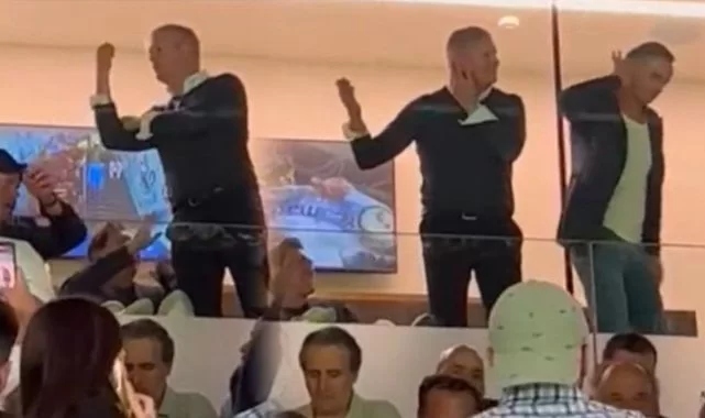 Haaland'ın babası Real Madrid maçının önüne geçti: Taraftara hareket çekti, tribünden çıkartıldı