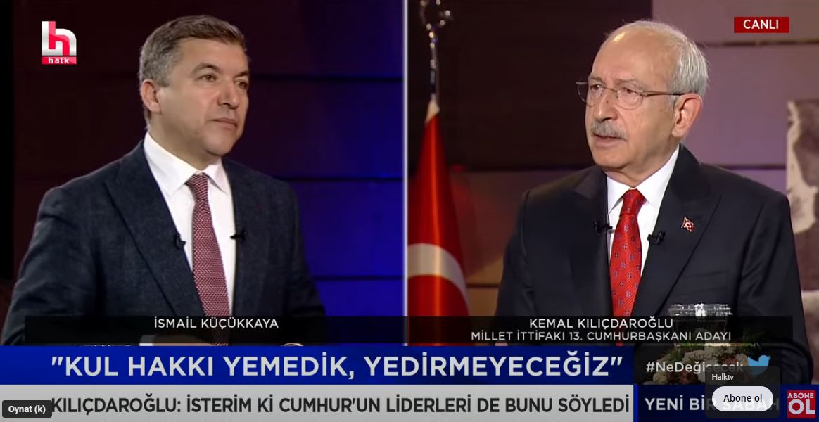 Kılıçdaroğlu Halk TV'de: Kazanacağız, Ben Alanları Görüyorum