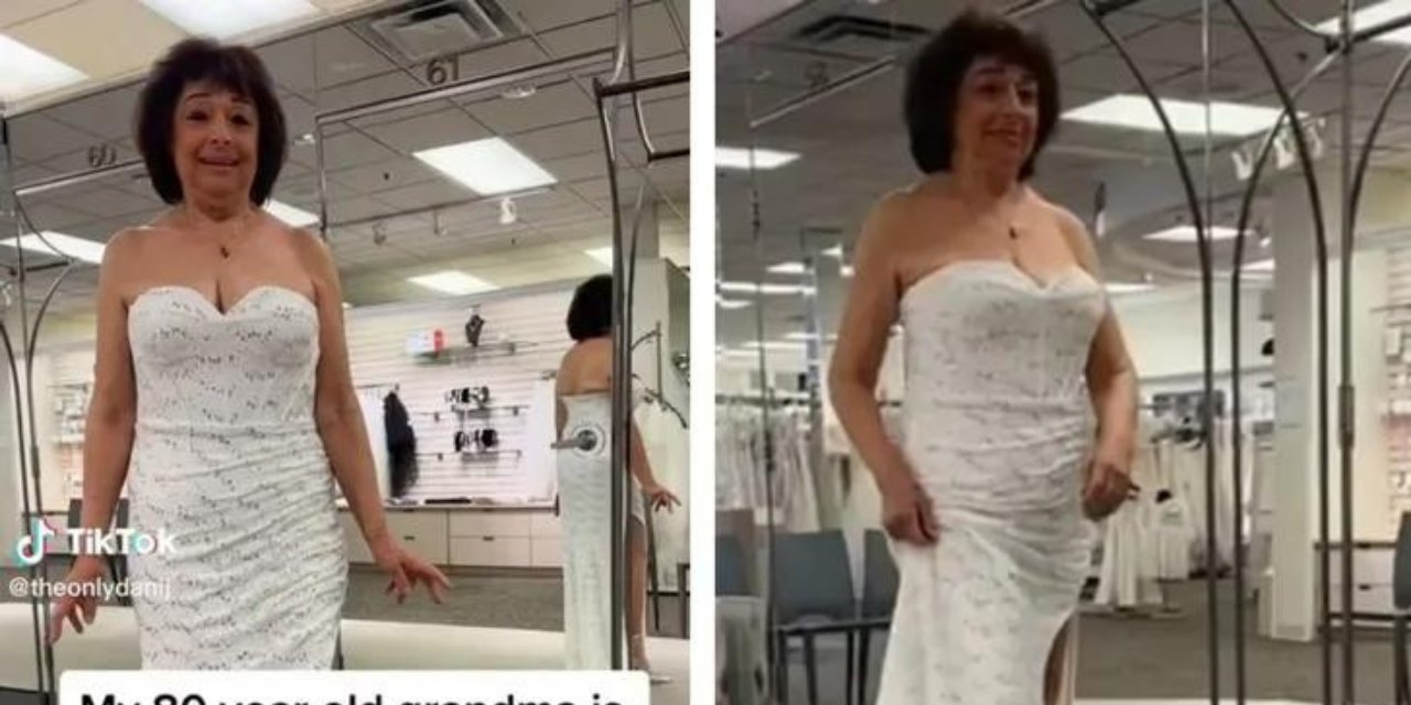 Aradığı aşkı 80 yaşında buldu! Giydiği gelinlikle mağazanın yıldızı oldu