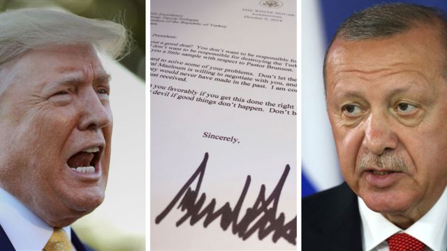 Trump, Erdoğan'a 'Aptallık etme' dediği ünlü mektubunu viski barında saklıyor