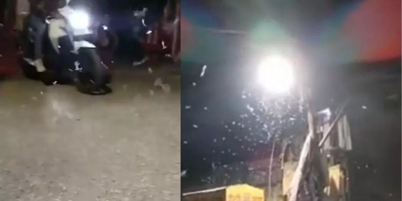 Gökten solucan yağdı! Yetkililerden komik uyarı geldi: "Şemsiye kullanın"