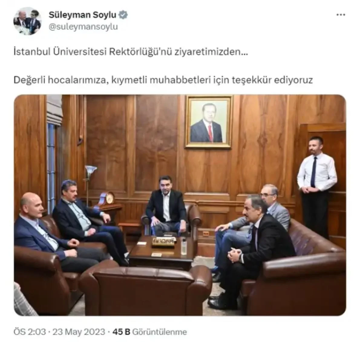 Soylu, önce paylaştı sonra sildi