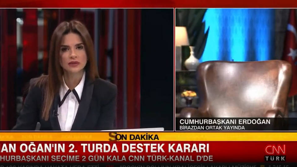 Erdoğan'ın oturacağı koltuk canlı yayında!
