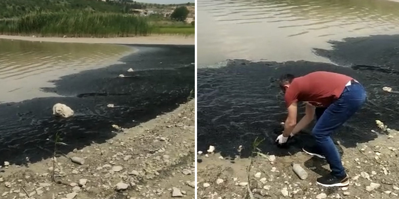 Endişe yaratan görüntü: Boğazköy Barajı'nın yüzeyi siyaha büründü
