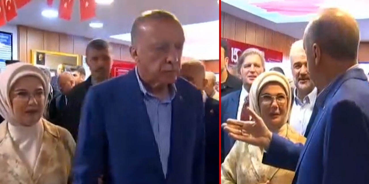 Erdoğan'ın Oy Kullandığı Okulda Gerginlik! Erdoğan'ın Sinirlendiği An Kameraya Yansıdı