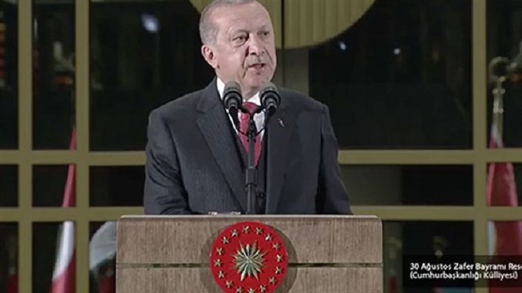 Erdoğan, Saray'daki 30 Ağustos resepsiyonunda konuştu