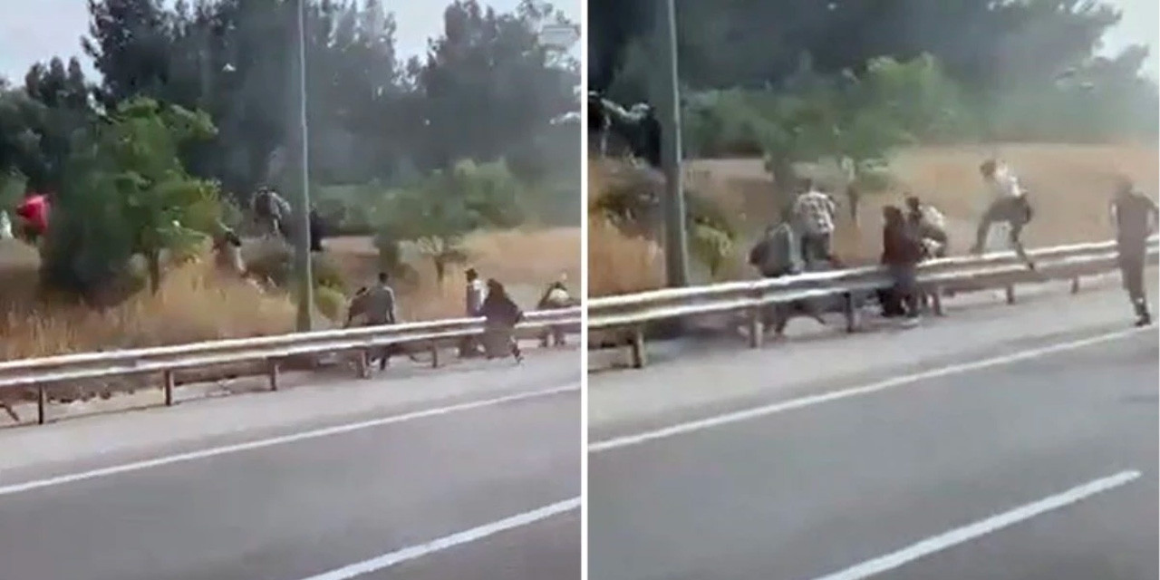 Yanan Minibüsteki Kaçak Göçmenler Ormana Kaçtı