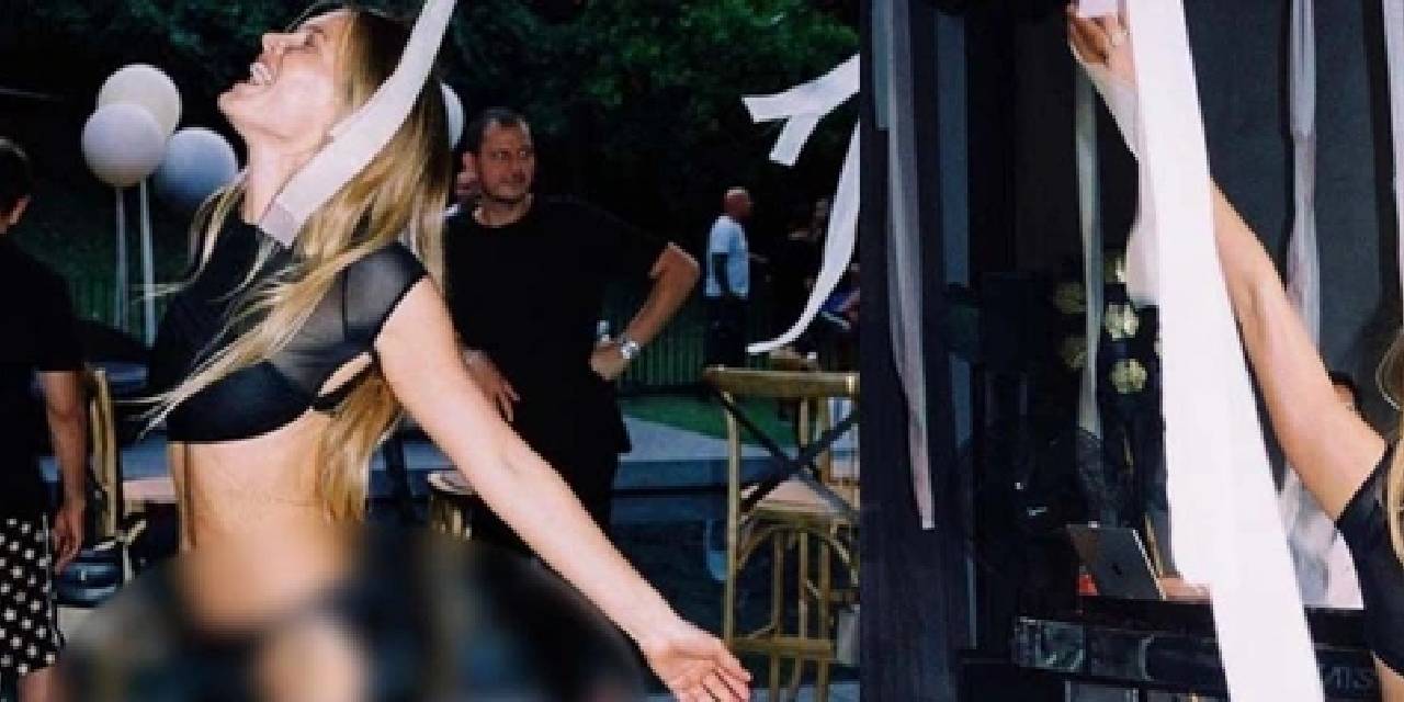 Olay görüntüler... Süper model dans ederken fena frikik verdi: Ünlü modelin giydiği kıyafet şaşırttı...