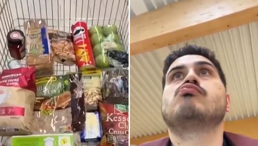 Almanya'da sadece 50 Euro'ya yapılan market alışverişi gündem oldu
