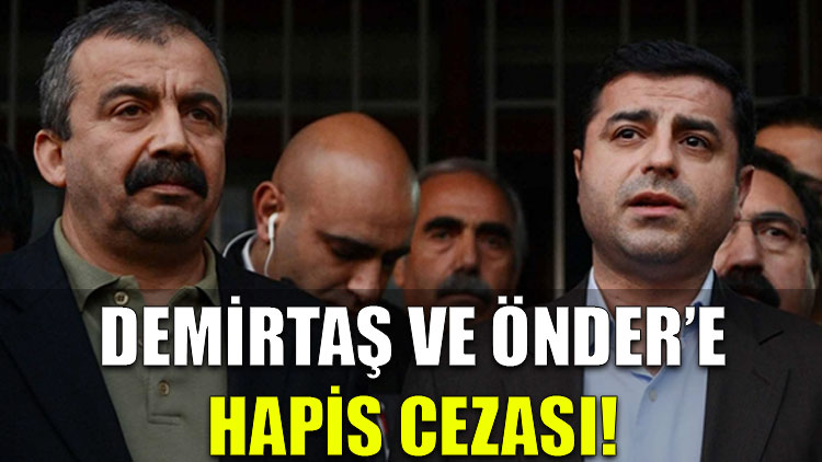 Selahattin Demirtaş ve Sırrı Süreyya Önder'e hapis cezası!