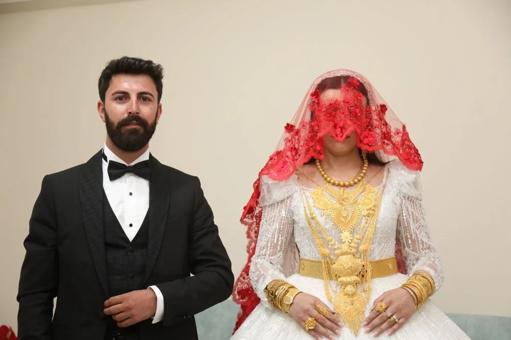 İşte o gelinle damat!