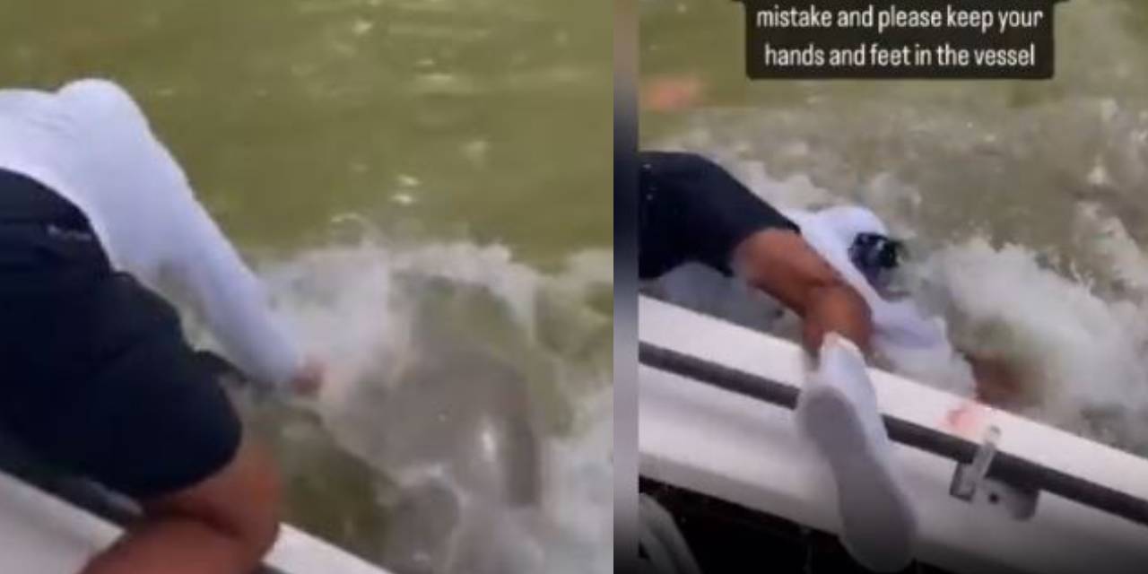 Elini Suya Uzatan Adamı Köpekbalığı Kaptı