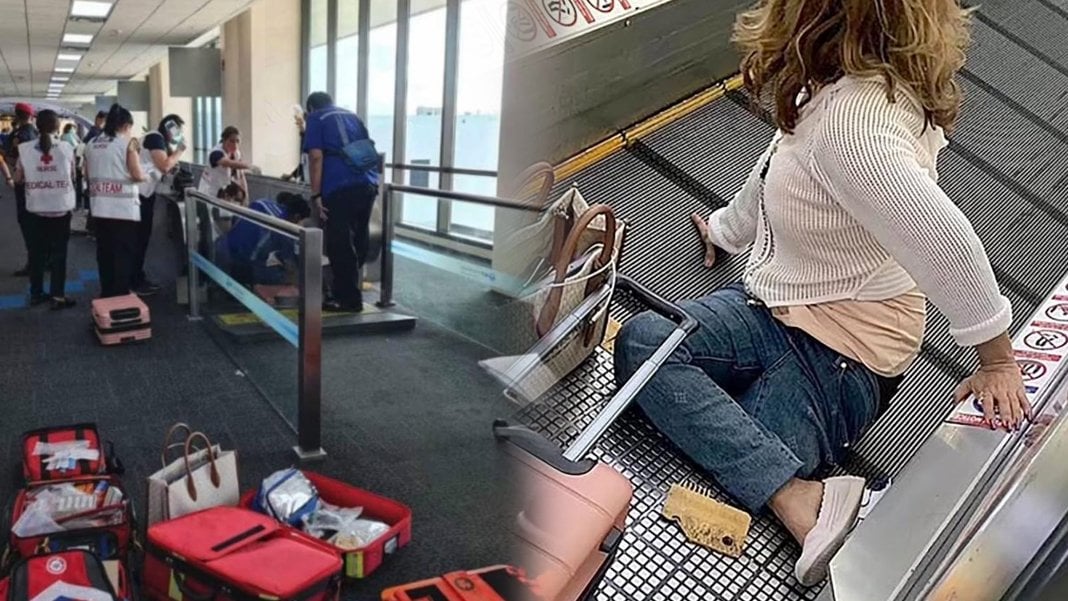 Havalimanında dehşet! Yürüyen banda sıkışan bacağını kestiler