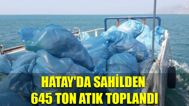 Hatay'da sahilden 645 ton atık toplandı