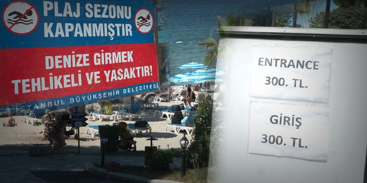 Tepki Çeken Karar! İBB Plajı 'Kirlilik'ten Kapalı, Yanındaki 300 TL'lik Özel Plaj Açık!